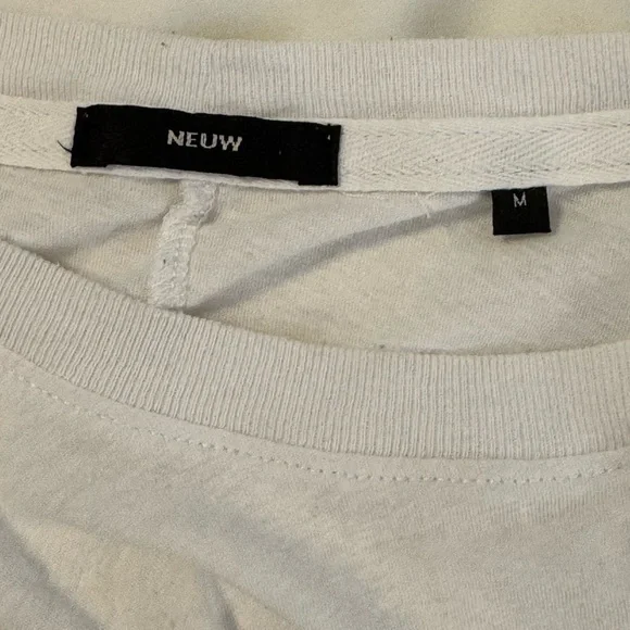 Neuw Palm Tree Art Graphic Linen-Blend T-Shirt- Medium - Picture 7 of 9